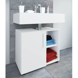 VCM Holz Badmöbel Badunterschrank Flandu lll Drehtür