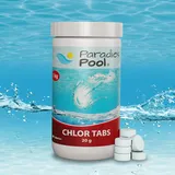 Paradies Pool 1 kg Chlortabletten 20g Desinfektion Chlortabletten für Pool, schnell löslich, Qualität aus Europa