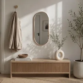 OEM Ovaler Wandspiegel 30 x 60 cm Gold