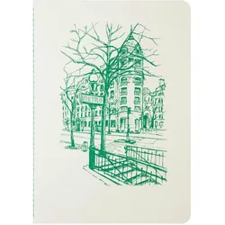 Jacques Herbin 5x A5-Notizbuch # Pariser Metro- Grün 93035T