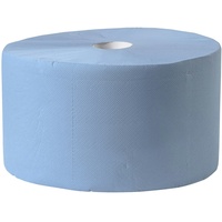 Putztuchtuchrollen | blau | 2-lagig | 22 cm x 360 Meter | 2 Rollen | Papierhandtücher