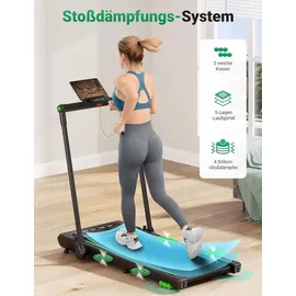 therun Laufband für Zuhause bis zu 12 km/h, 2-in-1 Laufband mit Großer Lauffläche und Touchscreen-LED Anzeige, ‎ Grün