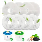 8 Stück Rund Katzenbrunnen Filter, Filter für Katzenbrunnen mit Harz und Aktivkohle, Trinkbrunnen Filter für Katzen und Hunde, Dreifach-Filterun Ersatzfilter Katzen für 3L ‎Catit filter