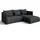 ax living Eckcouch Polyester 3-Sitzer Grau