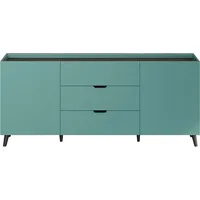 andas Sideboard »Mikkeline«, (1 St.), matt, B / H: ca. 181 / 60 cm, TV-Schrank, blau, türkis, blau