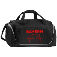 multifanshop Sporttasche - Bayern - Herzschlag - Druck rot - Tasche