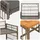vidaXL Gartenmöbel Set 3-tlg. Grau/Dunkelgrau