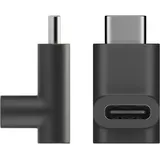 AccuCell USB-C auf USB-C Adapter 90 Grad Winkel Schwarz