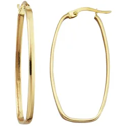 Celesta Ohrringe Gold glanz 375/- Gold Creolen   Weiss Damen 