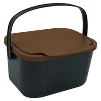 Practic Mini Bini 4,5 l Schwarz mit braunem Deckel