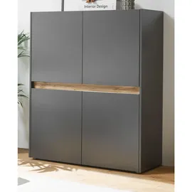 furn.design Aktenschrank, grau Eiche Wotan Holzwerkstoff, Nachbildung,Eiche, 4 Fächer, Rechteckig, 100x122x40 cm, Arbeitszimmer, Aktenschränke