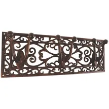 Esschert Design Garderobenleiste 49 x 6,5 x 18 cm Rot-Braun