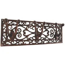 Esschert Design Garderobenleiste 49 x 6,5 x 18 cm Rot-Braun