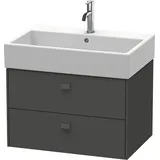 Duravit Waschtischunterschrank wandhängend 68,4 × 44,2 × 45,9 cm, in Graphit Matt