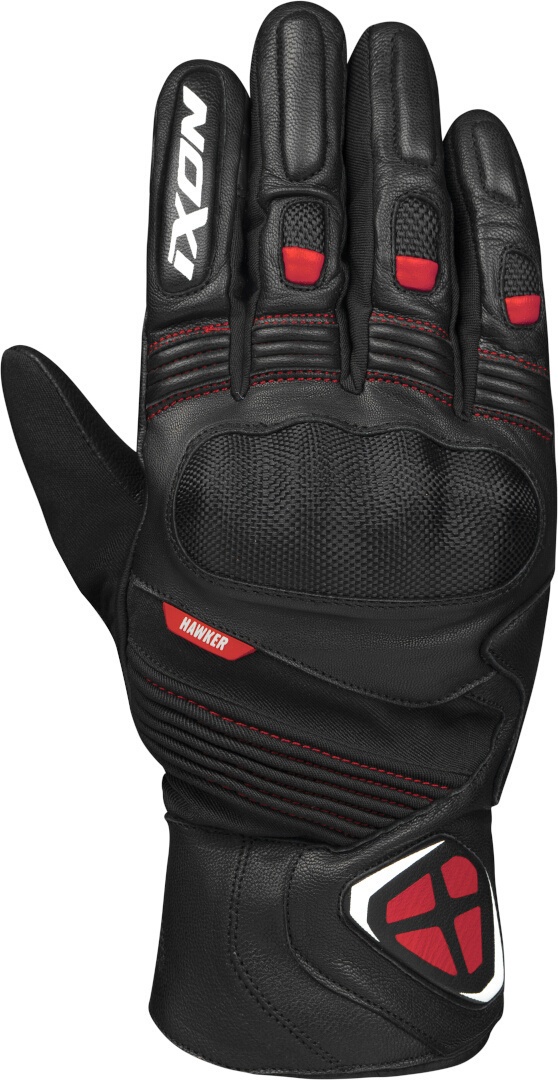 Ixon Pro Hawker Waterdichte Winter Motorfiets Handschoenen, zwart-rood, XL
