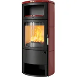 Kaminofen HARK 77 GT FlameKat 7 kW - Ofenkacheln: bordeaux-rot - Korpus: graphit