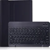 Cazy Tastatur Hülle Kompatibel mit Samsung Galaxy Tab S9 / S9 FE - Schutz Etui mit magnetisch Abnehmbarer (Galaxy Tab S9 FE), Tablet Tastatur, Schwarz