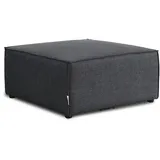 Home Deluxe - Hocker Verona - Anthrazit, ca. 87 x 46 x 87 cm, Sitzhöhe: 46 cm, Sitztiefe: 87 cm I Modulares Sofa Modulsofa Ecksofa Wohnlandschaft