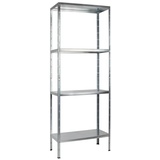 SCHULTE Regalwelt Steckregal mit 4 PowerMAX Fachböden, 60 kg Tragkraft, 180x60x40 cm (HxBxT), verzinkt,