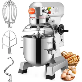 Vevor ​​Kommerzieller Knetmaschine 30L für Backbedürfnisse Pizzateig Brotteig usw. Kochmaschine Handelsüblicher 3-Gang-Standmixer aus Hochleistungsstahl Brandneuer