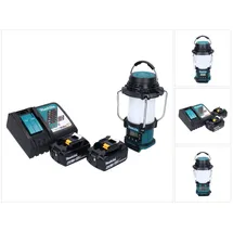 Makita DMR 055 RG Akku Radio 18 V FM mit Laterne 360° Taschenlampe + 2x Akku 6,0 Ah + Ladegerät