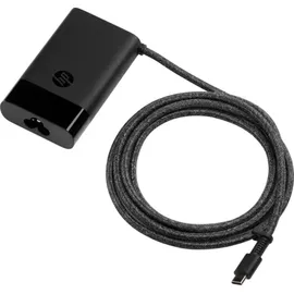 HP USB-C 65W Ladegerät/ Netzteil Schwarz für Notebooks/ Laptops, inkl. 1,80m USB-C Kabel, 1m Netzkabel (Schuko)