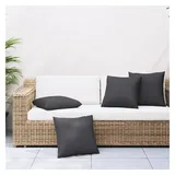 vidaXL Sofakissen 4 Stk. Schwarz 40x40 cm Stoff