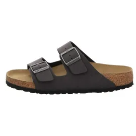 Birkenstock Arizona Birko-Flor Velvet Gray/Black Buckles 46
