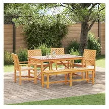 vidaXL Garten Essgruppe 6-tlg. Braun