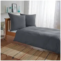 Traumschlaf Uni Biber anthrazit 135 x 200 cm + 80 x 80 cm