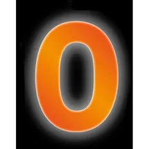 CONACORD Klebezahl 0 Reflektierend 8 cm Orange