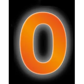 CONACORD Klebezahl 0 Reflektierend 8 cm Orange