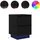 vidaXL Nachtschrank mit LED-Leuchten 38 x 34 x 50 cm Schwarz