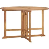 vidaXL Garten-Esstisch Klappbar Ø110x75 cm Massivholz Teak