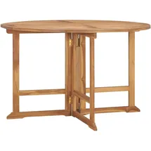 vidaXL Garten-Esstisch Klappbar Ø110x75 cm Massivholz Teak