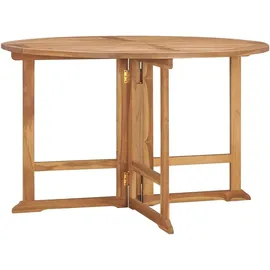 vidaXL Garten-Esstisch Klappbar Ø110x75 cm Massivholz Teak