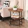 VASAGLE rund vintage braun 55 x 57 cm