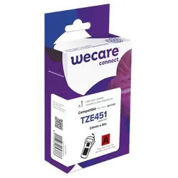Armor Wecare - Roter Hintergrund mit schwarzen Buchstaben - Rolle (2,4 cm x 8 m)