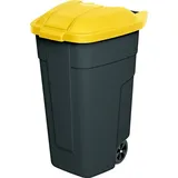 BRB-Lagertechnik Wertstoffsammler, Inhalt 100 Liter, Korpus anthrazit, Deckel gelb
