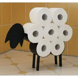 DanDiBo Ambiente DanDiBo Toilettenpapierhalter Schwarz Metall Schaf WC Rollenhalter Klopapierhalter Freistehend WC Papierhalter Toilettenrollenhalter