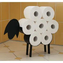 DanDiBo Ambiente DanDiBo Toilettenpapierhalter Schwarz Metall Schaf WC Rollenhalter Klopapierhalter Freistehend WC Papierhalter Toilettenrollenhalter