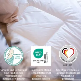 Paradies Bettdecke 135x200 cm "Prima Bio" pflegeleicht und atmungsaktiv, Winter - Weiß