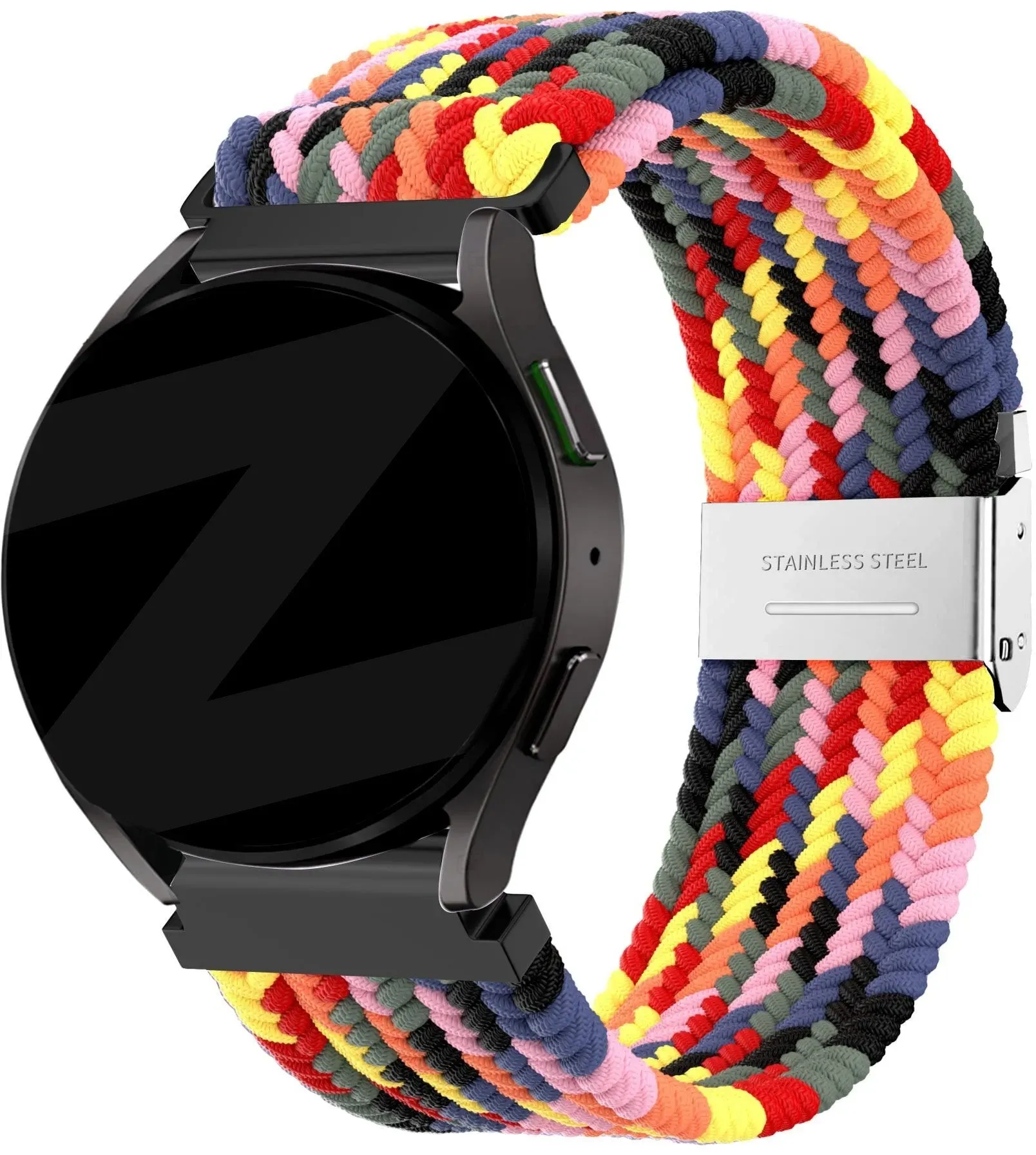 Bandz Oozoo Smartwatch 20mm Armband Nylon für Oozoo Smartwatch 20mm - Farbenfroh - Clip Verschluss