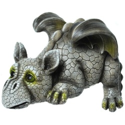 Kremers Schatzkiste Gartenfigur Drachenkind Kantenlieger bunt