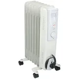 Alpina Ölradiator YL-A07S-7 - Elektroheizung 1500W - Mobile Heizung mit Einstellbarer Thermostat - 3 Heizstufen: 600W/ 900W/ 1500W - Konvektor Heizung - 33 x 23,5 x 55CM - Weiß