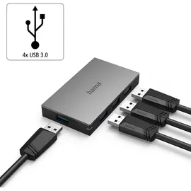 Hama 4 Ports, USB 3.0 Hub - Desktop