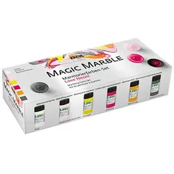 6 KREUL Magic Marble Marmorierfarben farbsortiert 6 x 20,0 ml