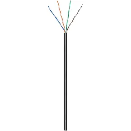 goobay CAT 5e Outdoor Netzwerkkabel, U/UTP, Schwarz