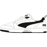 Puma Rebound V6 Lo Jr Sneaker White Black Black, 38