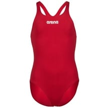 Arena Mädchen Girl's Team Swimsuit Swim Pro Solid Badeanzüge, Red-white, 140 EU